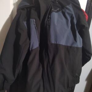 Free Country Men's Black and Dark Gray Performance Jacket